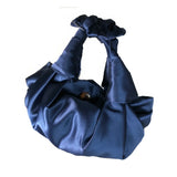 Weiyinxing Soft Leather Madame Silk satin Bag Single Shoulder Slant Dumpling Bag Handbag Day Clutches Bags 2023 purse