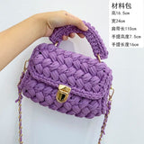 Weiyinxing Rope Woven Women Handbags Designer Knitting Chains Shoulder Crossbody Bag Casual Lady Hand Bags Small Flap Purses 2023