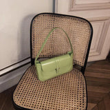 Weiyinxing Fashion 2023 Woman Trendy Green White Single Strap Handbags PU Leather Zipper Shoulder Messenger Party Bag Female Handbag