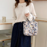 Weiyinxing Jacquard Canvas Shopping Bag Ladies Fashion Eco Friendly Reusable Foldable Small Tote Bag Cotton Fabric 2023 New