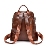 Weiyinxing Fashion High Quality Women's Leather Backpack Ladies Double Shoulder Bag Large Capacity Backpacks for School Teenage Girls