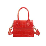 Weiyinxing Small Square bag 2023 Fashion New Quality PU Leather Women's Handbag Crocodile pattern Chain Shoulder Messenger Bags