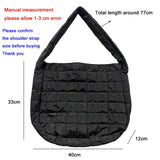 Weiyinxing New Big Shoulder Bag Space Cotton Handbag Woman Casual Tote Down Diagonal Bags Feather Padded Ladies Shopping Pack