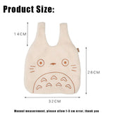 Weiyinxing Ladies Cartoon Cat Embroidery Imitation Lamb Fleece Fabric Handbag Soft New Large Capacity Shopping Bag Girl Japan INS