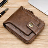 Weiyinxing Small Men's Wallet Pu Leather Short Purse Men Hasp Zipper Clutch Solid Porte Feuille Hommes Porte Monnaie Homme