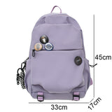 Weiyinxing Women Men Nylon Badge College Backpack Fashion Lady Male Travel Bag Girl Boy Drawstring Backpack Female Laptop Student Bags