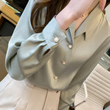 Weiyinxing Sleeve Chiffon Blouse Shirt Blouse Women Blusas Mujer De Moda 2023 Turn Down Collar Office Blouse Tops Women Blouses E233