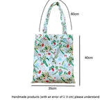 Weiyinxing Fashion Design Women Flower Handbag Classic Book Shopping Shoulder Bags Original Ladies Cotton Fabric Totes Bag For Girls