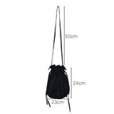 Weiyinxing New Mesh Hollow Out Package Messenger Bags Korean Version of Canvas Totes Shoulder Bucket Shopping Bag