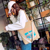 Weiyinxing Shoulder Bag for Women 2023 Girls Casual Shopper Designer Handbag Cartoon Anime Printing Crossbody Canvas Tote Bags