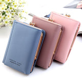 Weiyinxing Women 2023 Lady Short Women Wallets Crown Decorated Mini Money Purses Small Fold PU Leather Female Coin Purse Card Holder