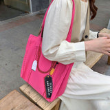 Weiyinxing New Japanese Harajuku Handbags High Capacity Fashion Handbag Shoulder Bags Casual Shopping Girls Women Elegant Canvas Bag