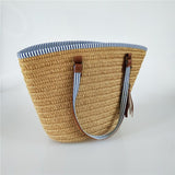 weiyinxing tassel straw bags rattan women handbags wicker woven shoulder bags large capacity tote bucket bag summer beach purses new