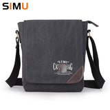 Weiyinxing Canvas Man Bag Famous Designer Vintage Male Single Shoulder Bag Daily Carry Messenger Bags School Crossbody Bag 25*9*30cm