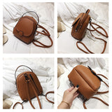 weiyinxing Designer Fashion Women Leather Backpack Mini Soft Touch Multi-Function Small Backpack Female Ladies Shoulder Bag Girl Purse