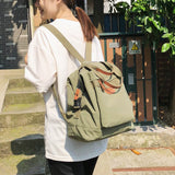 Weiyinxing Student Waterproof Backpack Female Women Vintage School Bag Girl ladies Nylon Backpack Long handle Book Bag Fashion Teenage