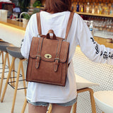 weiyinxing Women Leather Backpack Pu Cool Urban Preppy Style School Bag Backpacks For Teenage Girls Vintage Feminina Shoulder Bags