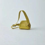 Weiyinxing Ins New Pattern Retro SaddleWomen Messenger Bag Wide Shoulder Strap Chain Small Crossbody Bag PU Leather Luxury Designer