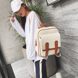 weiyinxing Women Backpack New Fshion Girl Large Capacity Leather School Bag Backpack Pu Shoulder Bag Vintage Ruchsack Mujeres Mochila Bolsa