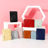 Weiyinxing Brand Soft Leather Mini Women Card Holder Cute Credit ID Card Holders Zipper Slim Wallet Case Change Coin Purse Keychain