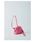 Weiyinxing Ins New Pattern Retro SaddleWomen Messenger Bag Wide Shoulder Strap Chain Small Crossbody Bag PU Leather Luxury Designer