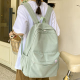 Weiyinxing Kawaii College Bag Cotton Fabric Student Women Backpacks Cool Teenage Girl School Bag Cute Ladies Fashion Backpack Trendy