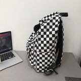 weiyinxing Fashion Girls Plaid Backpack Waterproof Leisure Shoulder Bag Women Laptop Mochila Bookbag Travel Rucksack for Female