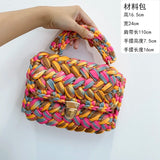 Weiyinxing Rope Woven Women Handbags Designer Knitting Chains Shoulder Crossbody Bag Casual Lady Hand Bags Small Flap Purses 2023