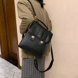 weiyinxing Vintage Brand Woman Backpack High Quality PU Leather School Bags For Teenage Girls Fashion Soft Ladies Double Shoulder Bags