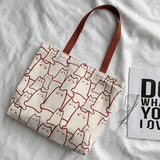 Weiyinxing Tote Bags for Women 2023 Casual Shopper Cute Cats with Zipper Designer Handbag Japanese Style Cartoon Small Shoulder Bags