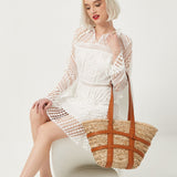 weiyinxing Large Rattan Basket Bag Designer Wicker Women Shoulder Bags Luxury Straw Handbag Summer Beach Big Shopper Purse Bali Sac