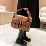 weiyinxing Multiple Pockets Bag PU Leather Crossbody Bags for Women 2023 Hit Trend Women's Branded Trending Side Bag Shoulder Handbag