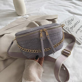 Weiyinxing Gold Chain Design PU Leather Crossbody Bags For Women 2023 New White Shoulder Messenger Handbags Small Chest Bag Travel