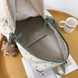 Weiyinxing Lady Kawaii Pattern Nylon Bag Trendy Female Laptop Cute Flannel Backpack Travel Women Student Backpack Girl College Bags