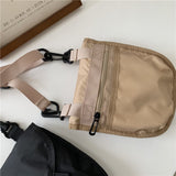 Weiyinxing Winter Canvas Bag for Women Phone Coin Small Square Pouch Fashion Retro Diagonal Bags All-match Nylon Shoulder Pack