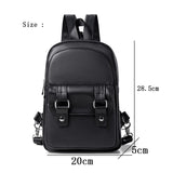 weiyinxing Fashion Men Leather Backpack Small Shoulder Bags for Male High Quality Pu Mini Crossbody Bag Black New Designer Travel Bag