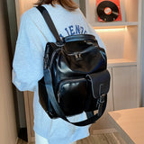 weiyinxing Large Capacity Leather Women Backpack Fashion School Bag Backpacks for Teenage Gilrs Vintage Shoulder Bags Female Mochila