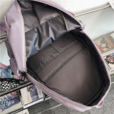 Weiyinxing Women Men Nylon Badge College Backpack Fashion Lady Male Travel Bag Girl Boy Drawstring Backpack Female Laptop Student Bags