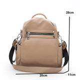 weiyinxing Women's Pu Leather Backpack Female Solid Color Small Double Shoulder Bags Mochila Backbag Schoolbag for Teenger Girls