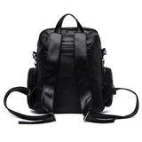 Weiyinxing Women Leather Backpack Travel Female Shoulders School Bag Pretty Style Girls Daypack Shopping Rucksack