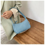 Weiyinxing Design Women Small Handbags Soft PU Leather Ladies Armpit Shoulder Bags Vintage Simple Girls Clutch Purse Tote