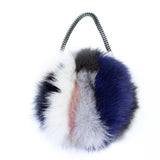 Weiyinxing Winter Women Solid Soft Real Fur Handbags Hand Bag Party Bags Fox Hair Handbag circle Street Show New Year Bag