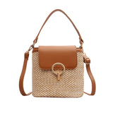 weiyinxing straw women shoulder bags rattan handbags wicker woven crossbody bag summer beach buckets bag ladies travel small purses