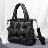 weiyinxing Space Pad Cotton Women Handbags Designer Shoulder Bags Nylon Down Feather Crossbody Bag Large Capacity Tote Shopper Purse