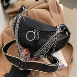 Weiyinxing Chain Waist Belt Bag For Women Leather Crossbody Chest pack Waist Bags New Fashion Phone Pack And Purse Ladies Fanny pack