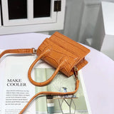 Weiyinxing Small Square bag 2023 Fashion New Quality PU Leather Women's Handbag Crocodile pattern Chain Shoulder Messenger Bags