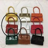 Weiyinxing Small Square bag 2023 Fashion New Quality PU Leather Women's Handbag Crocodile pattern Chain Shoulder Messenger Bags