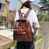 Weiyinxing preppy style women backpack leather school bag backpacks for teengers gilrs large capacity pu travel backpack Sac A dos