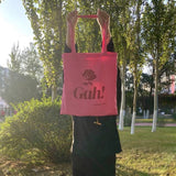 Weiyinxing Thin Cotton Cloth Women Shoulder Bag Sweet Pink Ladies Tote Casual Female Portable Shopping Bags Summer Beach Handbags
