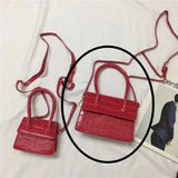 Weiyinxing Small Square bag 2023 Fashion New Quality PU Leather Women's Handbag Crocodile pattern Chain Shoulder Messenger Bags